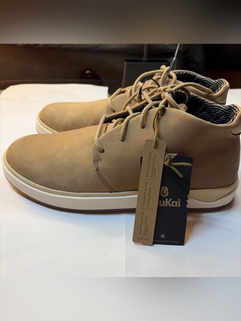 OLUKAI Papaku 'Ili Men's Boots, Durable Waterproof Leather Size 11M
